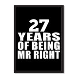 27 Years Of Being Mr Right - Portrait Frame Photo Tile