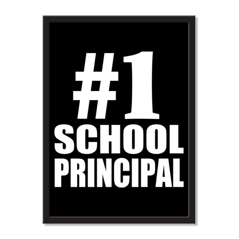 Number One #1 School Principal - Portrait Frame Photo Tile