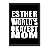 Esther World's Okayest Mom - Portrait Frame Photo Tile