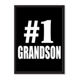 Number One #1 Grandson - Portrait Frame Photo Tile