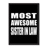 Most Awesome Sister In Law - Portrait Frame Photo Tile