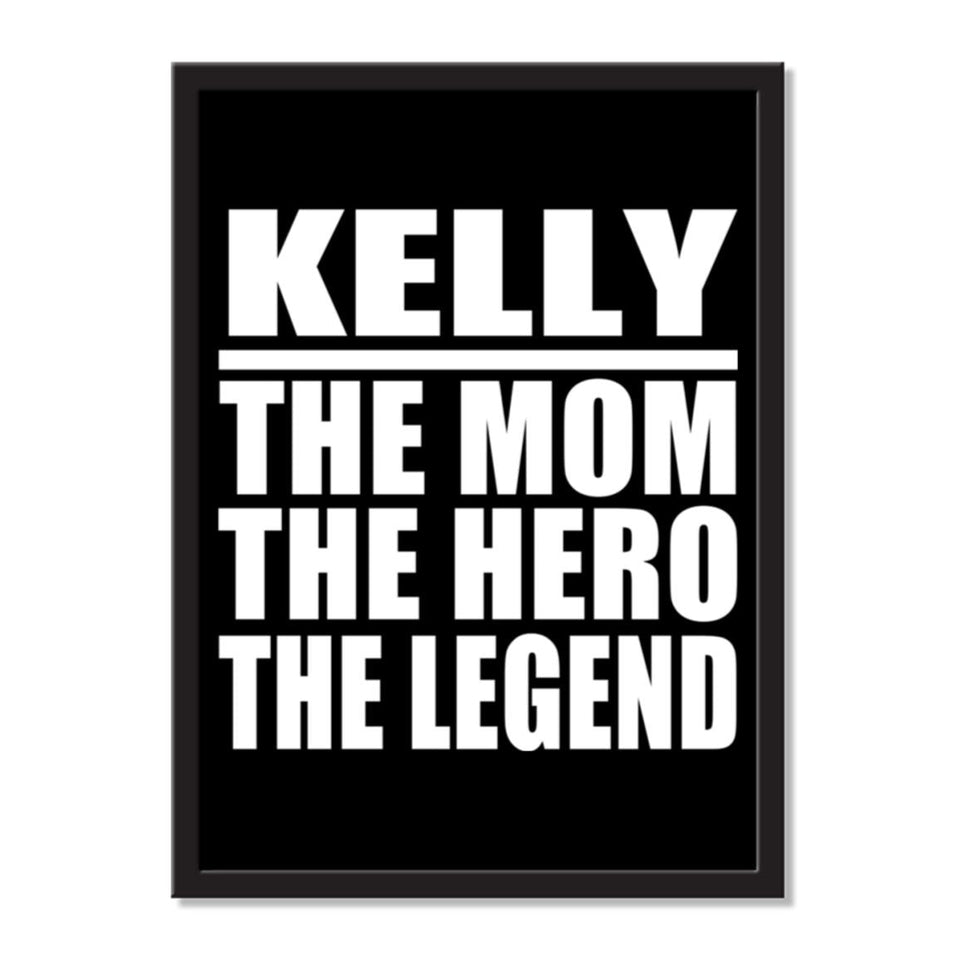 Kelly The Mom The Hero The Legend - Portrait Frame Photo Tile