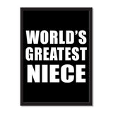 World's Greatest Niece - Portrait Frame Photo Tile