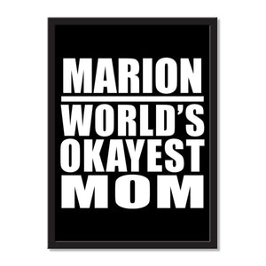 Marion World's Okayest Mom - Portrait Frame Photo Tile