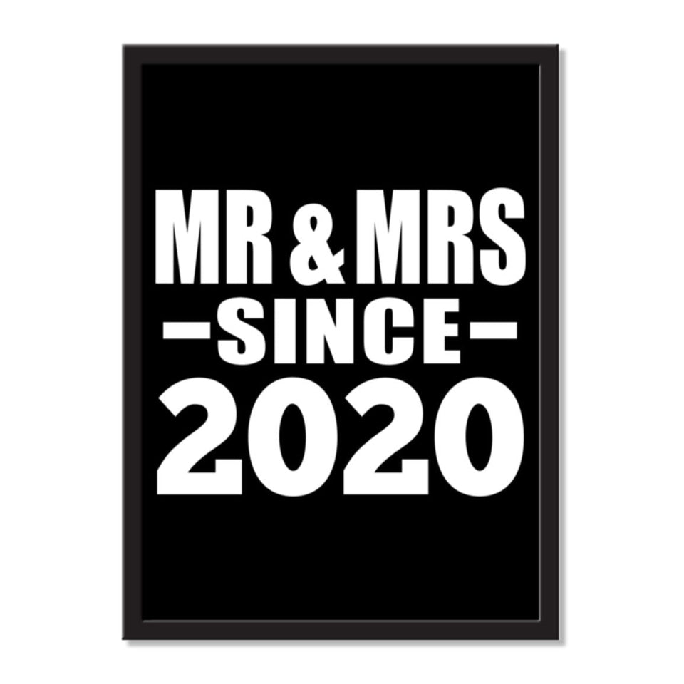 Mr & Mrs Since 2020 - Portrait Frame Photo Tile