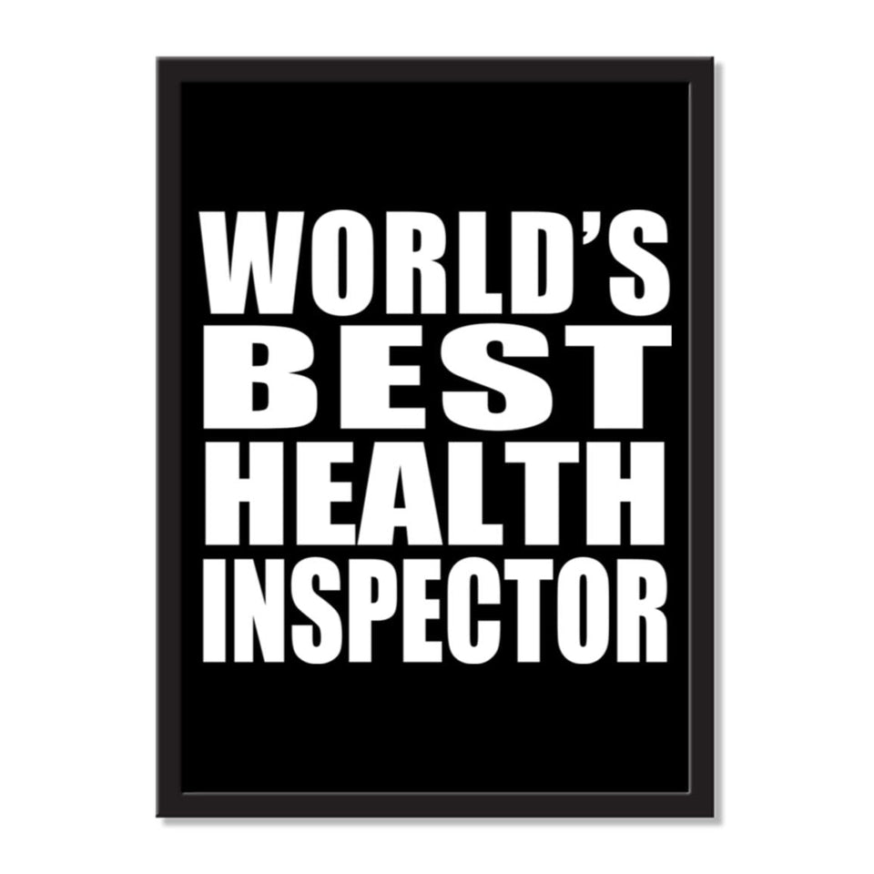 World's Best Health Inspector - Portrait Frame Photo Tile