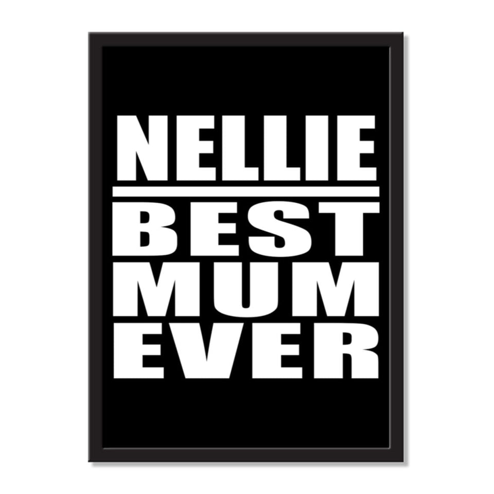 Nellie Best Mum Ever - Portrait Frame Photo Tile