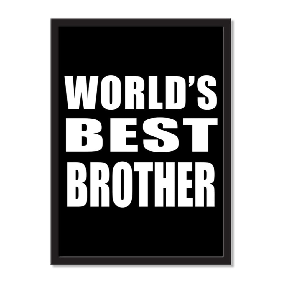World's Best Brother - Portrait Frame Photo Tile