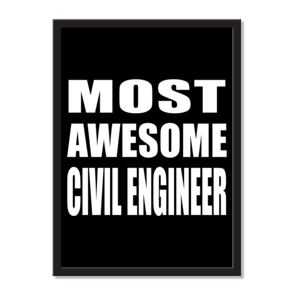 Most Awesome Civil Engineer - Portrait Frame Photo Tile