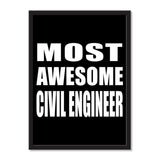 Most Awesome Civil Engineer - Portrait Frame Photo Tile