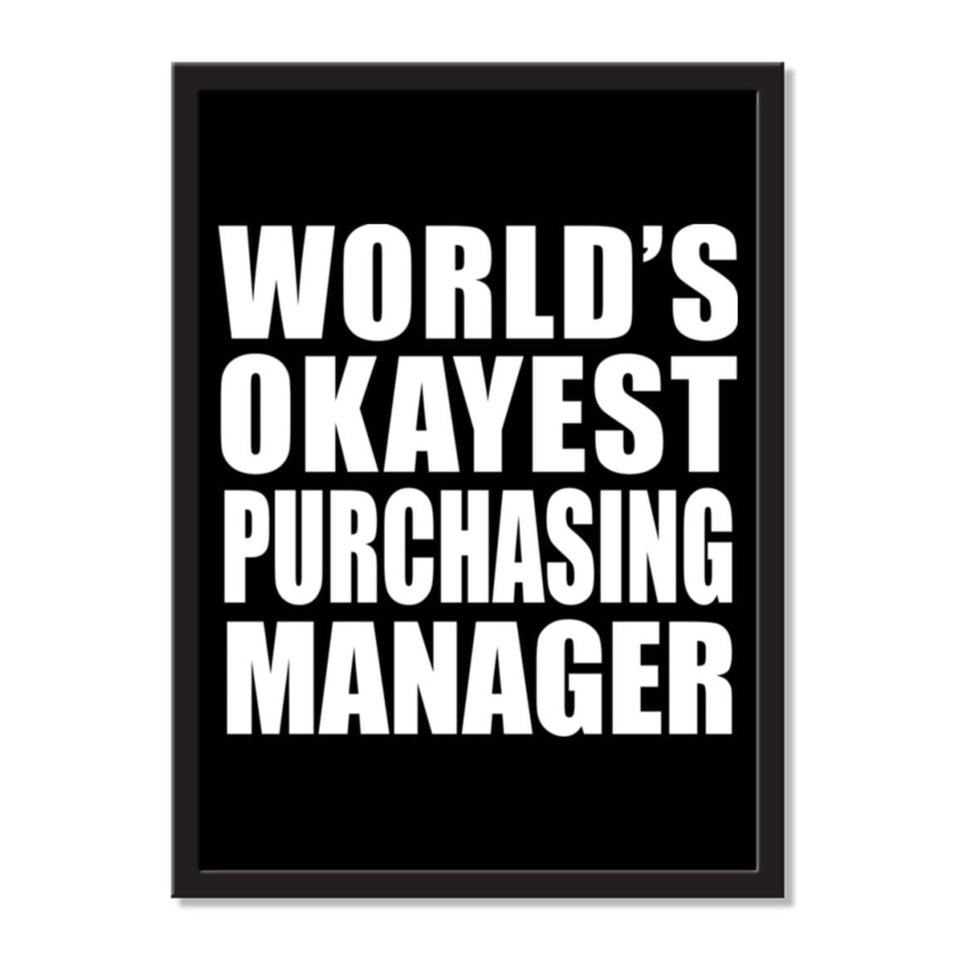 World's Okayest Purchasing Manager - Portrait Frame Photo Tile