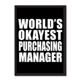 World's Okayest Purchasing Manager - Portrait Frame Photo Tile