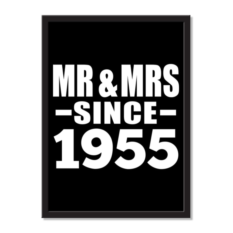Mr & Mrs Since 1955 - Portrait Frame Photo Tile