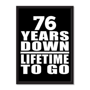 76 Years Down Lifetime To Go - Portrait Frame Photo Tile