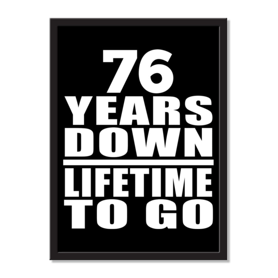 76 Years Down Lifetime To Go - Portrait Frame Photo Tile