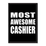 Most Awesome Cashier - Portrait Frame Photo Tile