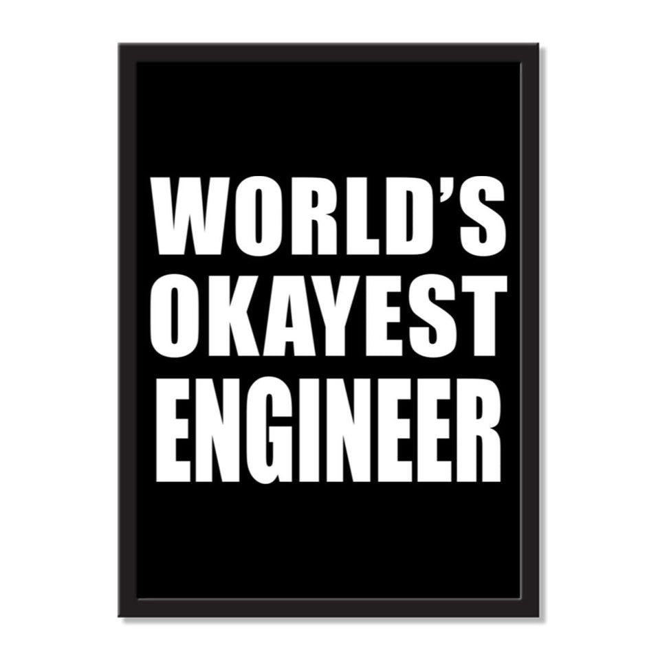 World's Okayest Engineer - Portrait Frame Photo Tile