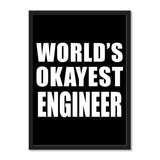 World's Okayest Engineer - Portrait Frame Photo Tile