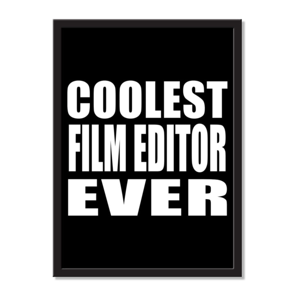Coolest Film Editor Ever - Portrait Frame Photo Tile