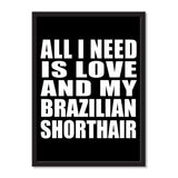 All I Need Is Love And My Brazilian Shorthair - Portrait Frame Photo Tile