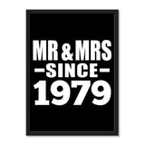 Mr & Mrs Since 1979 - Portrait Frame Photo Tile