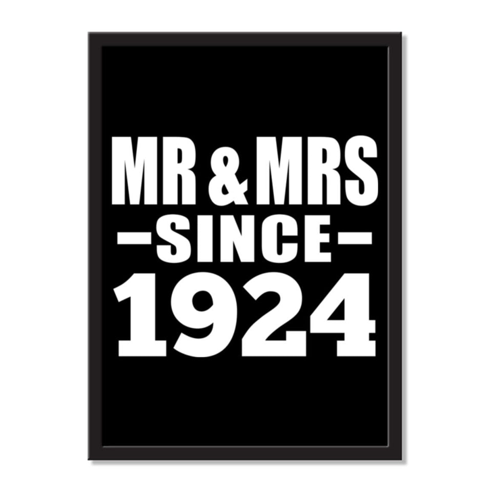 Mr & Mrs Since 1924 - Portrait Frame Photo Tile