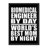 Biomedical Engineer By Day World's Best Mom By Night - Portrait Frame Photo Tile