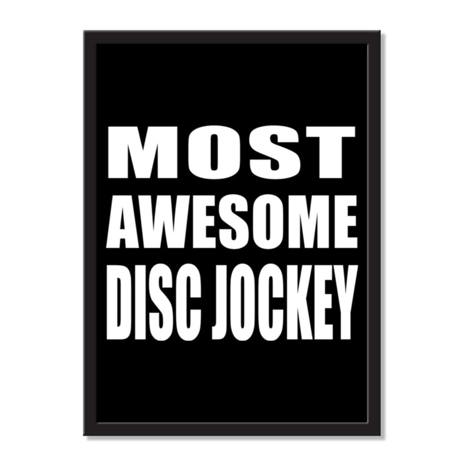Most Awesome Disc Jockey - Portrait Frame Photo Tile
