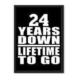 24 Years Down Lifetime To Go - Portrait Frame Photo Tile