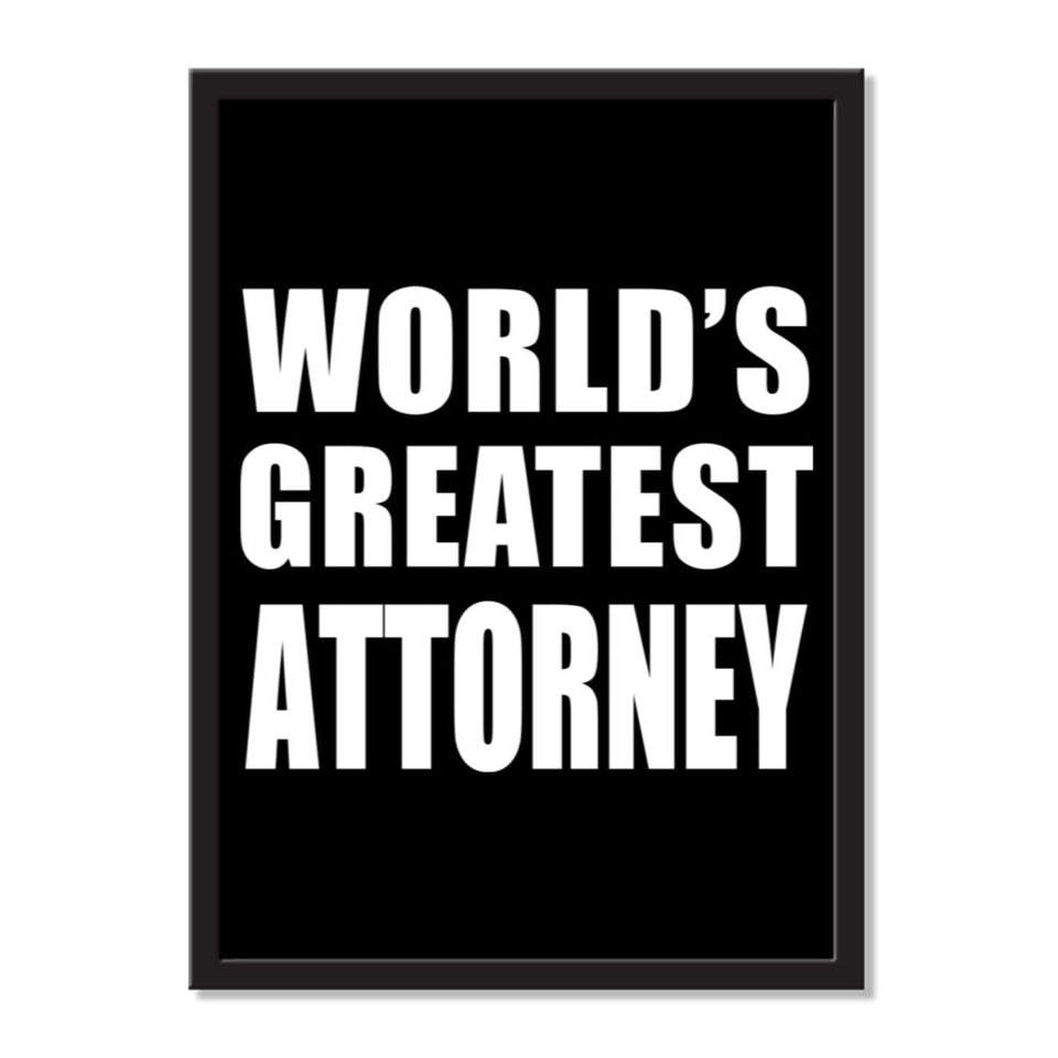 World's Greatest Attorney - Portrait Frame Photo Tile