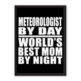 Meteorologist By Day World's Best Mom By Night - Portrait Frame Photo Tile