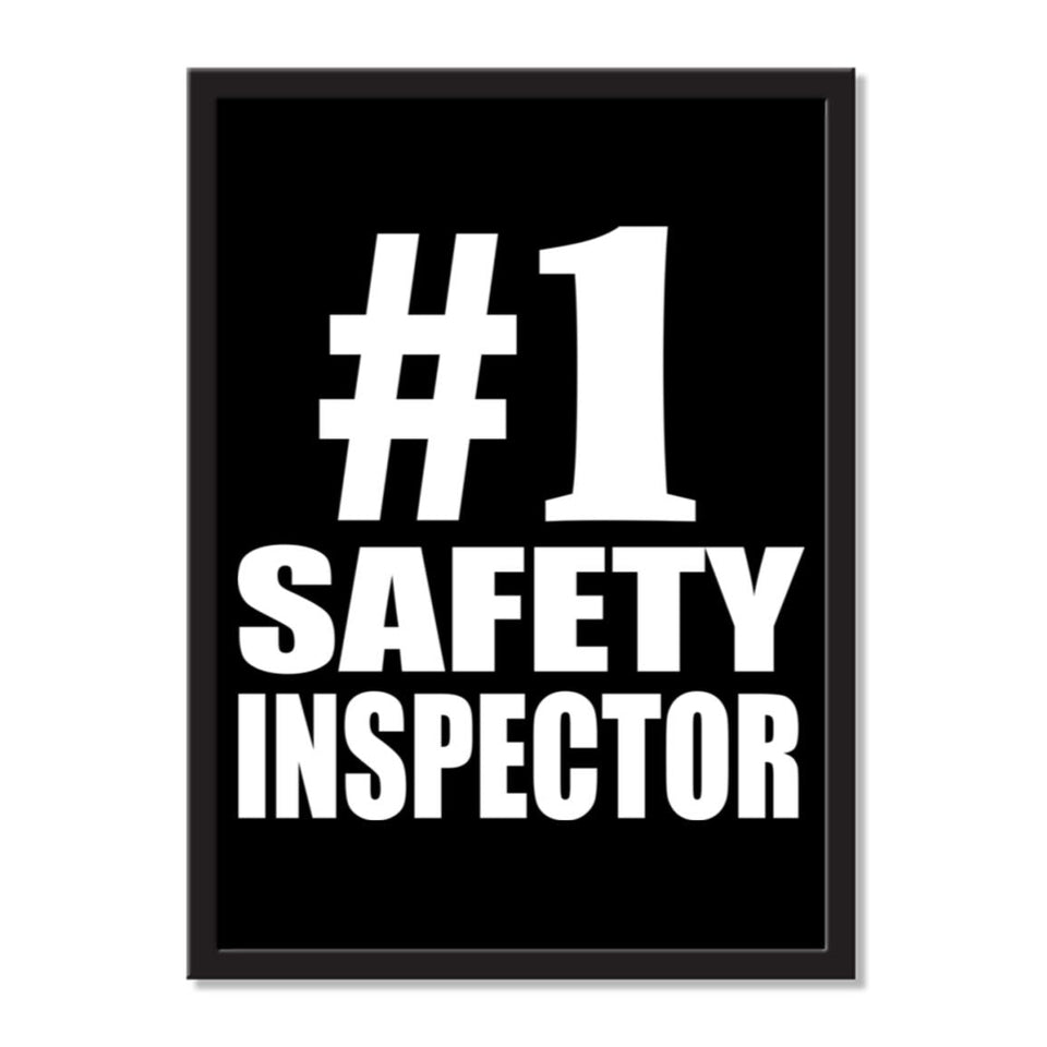 Number One #1 Safety Inspector - Portrait Frame Photo Tile