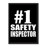 Number One #1 Safety Inspector - Portrait Frame Photo Tile