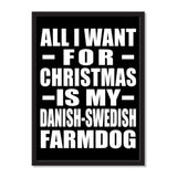 All I Want For Christmas Is My Danish-Swedish Farmdog - Portrait Frame Photo Tile