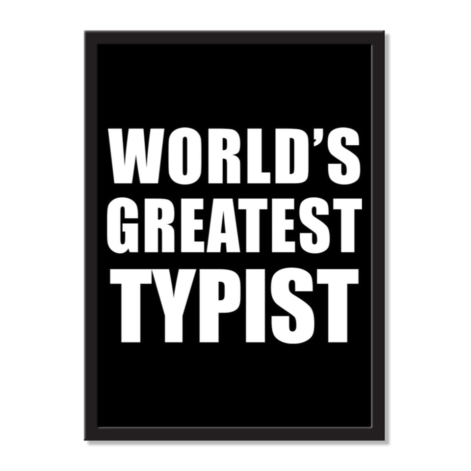 World's Greatest Typist - Portrait Frame Photo Tile