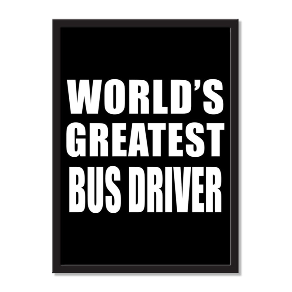 World's Greatest Bus Driver - Portrait Frame Photo Tile