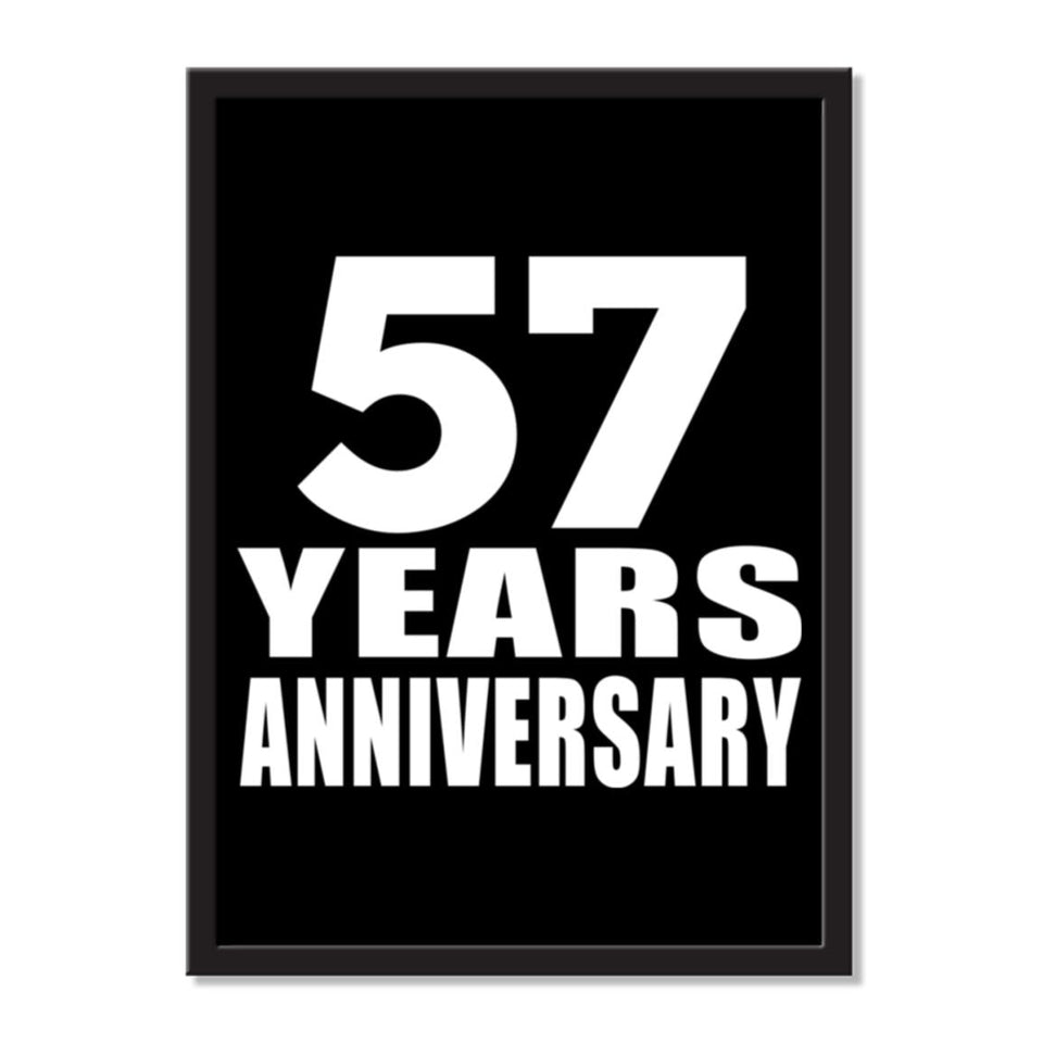 57 Years Anniversary - Portrait Frame Photo Tile