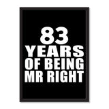 83 Years Of Being Mr Right - Portrait Frame Photo Tile