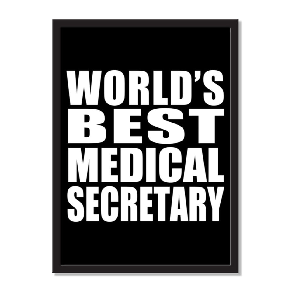 World's Best Medical Secretary - Portrait Frame Photo Tile