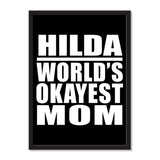 Hilda World's Okayest Mom - Portrait Frame Photo Tile