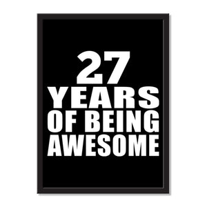 27 Years Of Being Awesome - Portrait Frame Photo Tile