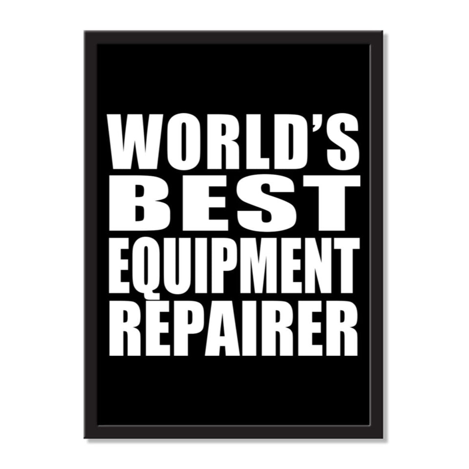 World's Best Equipment Repairer - Portrait Frame Photo Tile