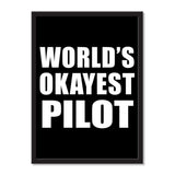 World's Okayest Pilot - Portrait Frame Photo Tile