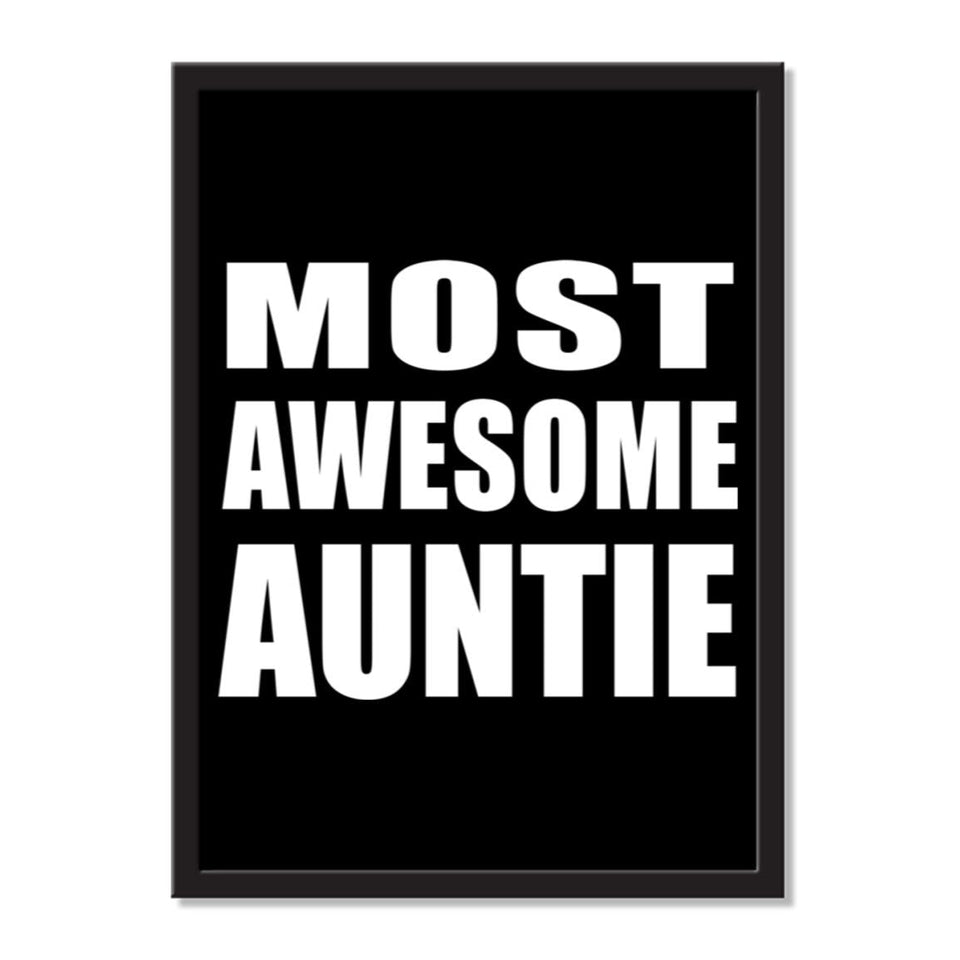 Most Awesome Auntie - Portrait Frame Photo Tile