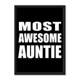 Most Awesome Auntie - Portrait Frame Photo Tile