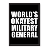 World's Okayest Military General - Portrait Frame Photo Tile