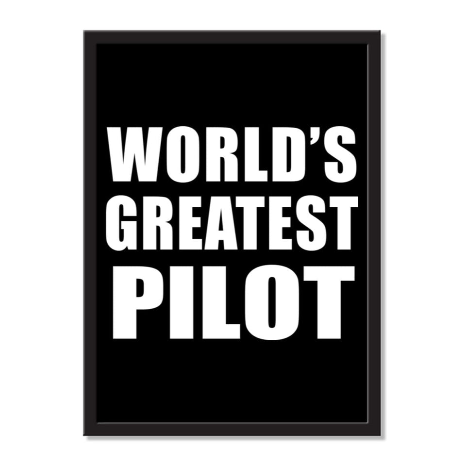 World's Greatest Pilot - Portrait Frame Photo Tile