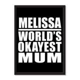 Melissa World's Okayest Mum - Portrait Frame Photo Tile