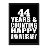 44 Years & Counting Happy Anniversary - Portrait Frame Photo Tile