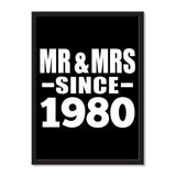 Mr & Mrs Since 1980 - Portrait Frame Photo Tile